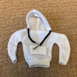 Miniature white hoodie for Jeep gearshift knob